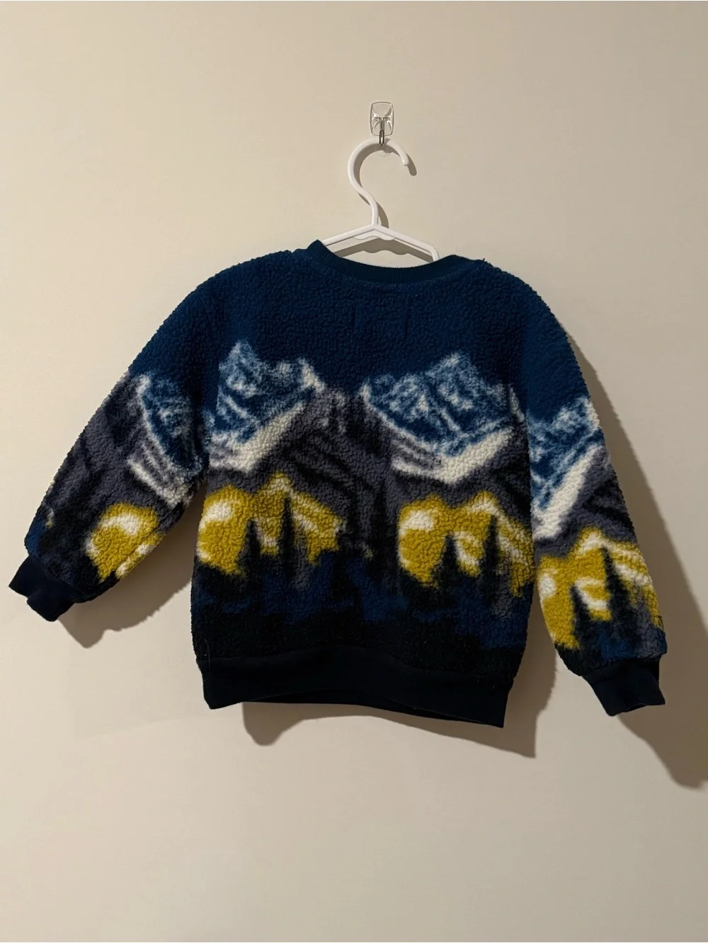 Old Navy Navy Sherpa Crewneck Sweater